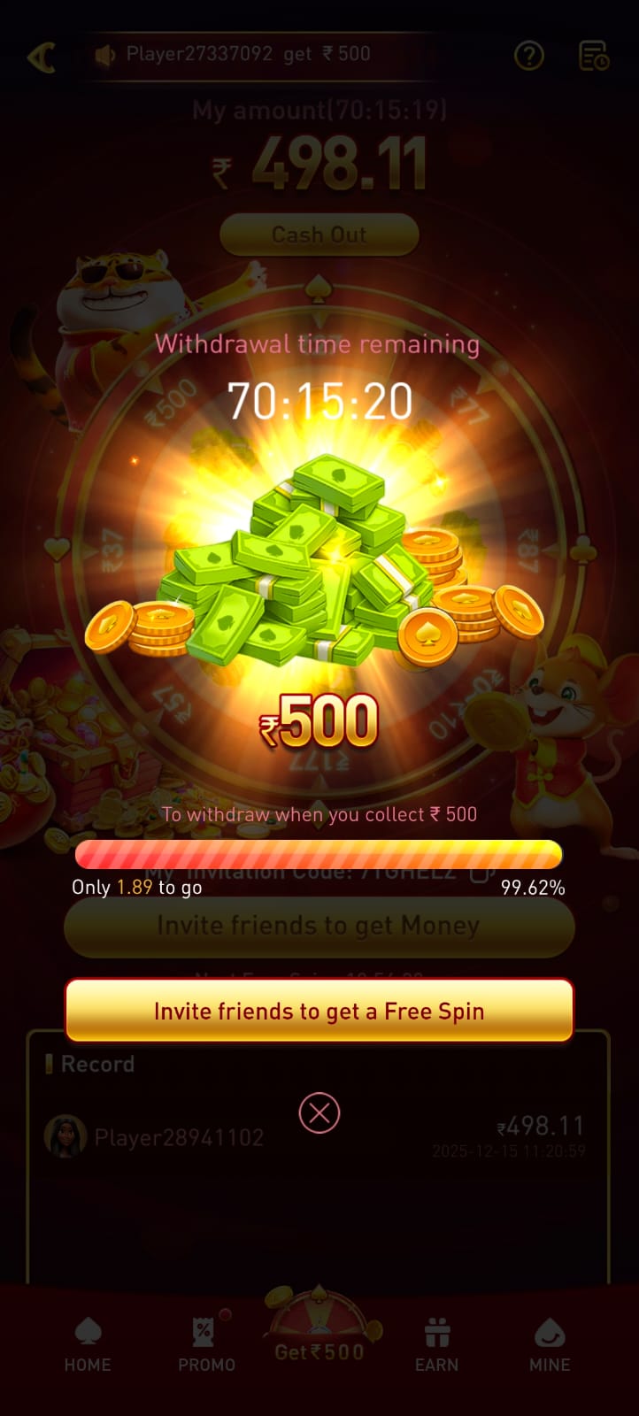 GG9 Game App refer and earn bonus rewards